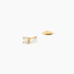 Boucle D'oreille Puce Unitaire Victoria Or Jaune Diamant