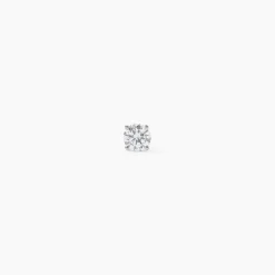 Boucle D'oreille Puce Unitaire Victoria Or Blanc Diamant