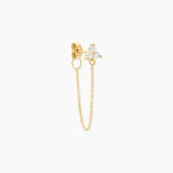 Boucle D'oreille Unitaire Edweena Or Jaune Oxyde De Zirconium