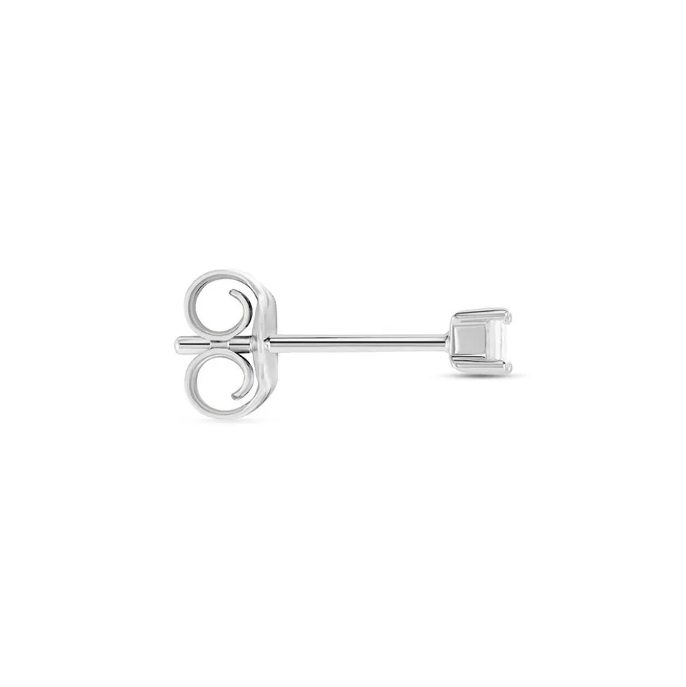 Boucle D'oreille Puces Myralie Or Blanc Diamant