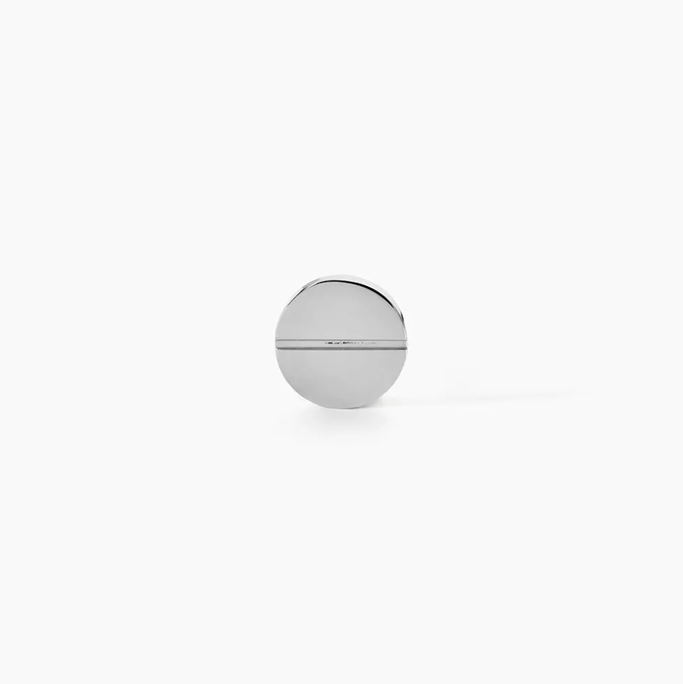 Boucle D'oreille Puce Unitaire Acier Blanc Naomh