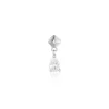 Boucle D'oreille Puce Unitaire Deorsa Argent Blanc Oxyde De Zirconium