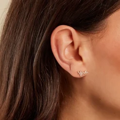 Boucle D'oreille Unitaire Kristjana Or Jaune Oxyde De Zirconium