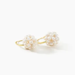 Boucles D'oreilles Adon Semi-baroques Or Jaune Perle De Culture