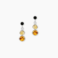 Boucles D'oreilles Argent Blanc Rosalie Ambres