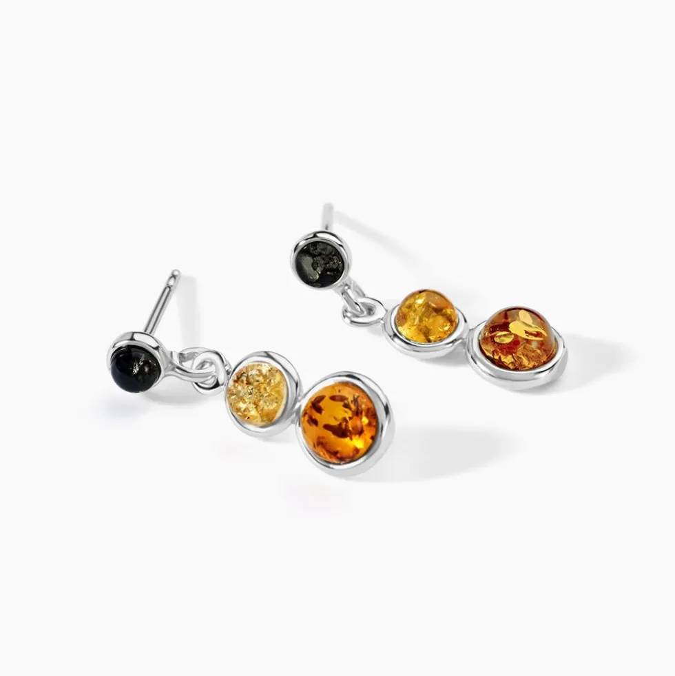 Boucles D'oreilles Argent Blanc Rosalie Ambres