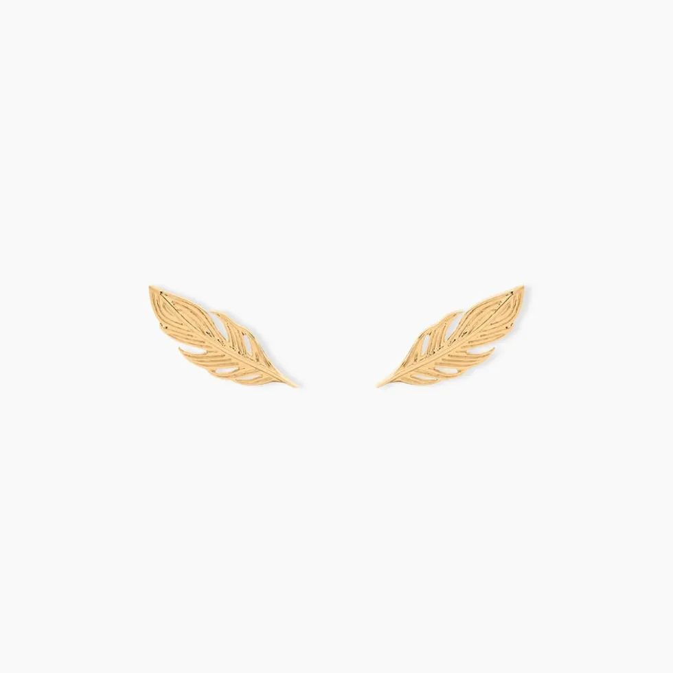 Boucles D'oreilles Grimpantes Hanae Plaqué Or Jaune