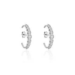 Boucles D'oreilles Liviu Argent Blanc Oxyde De Zirconium
