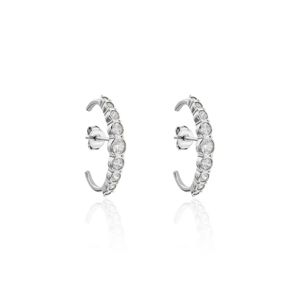 Boucles D'oreilles Liviu Argent Blanc Oxyde De Zirconium
