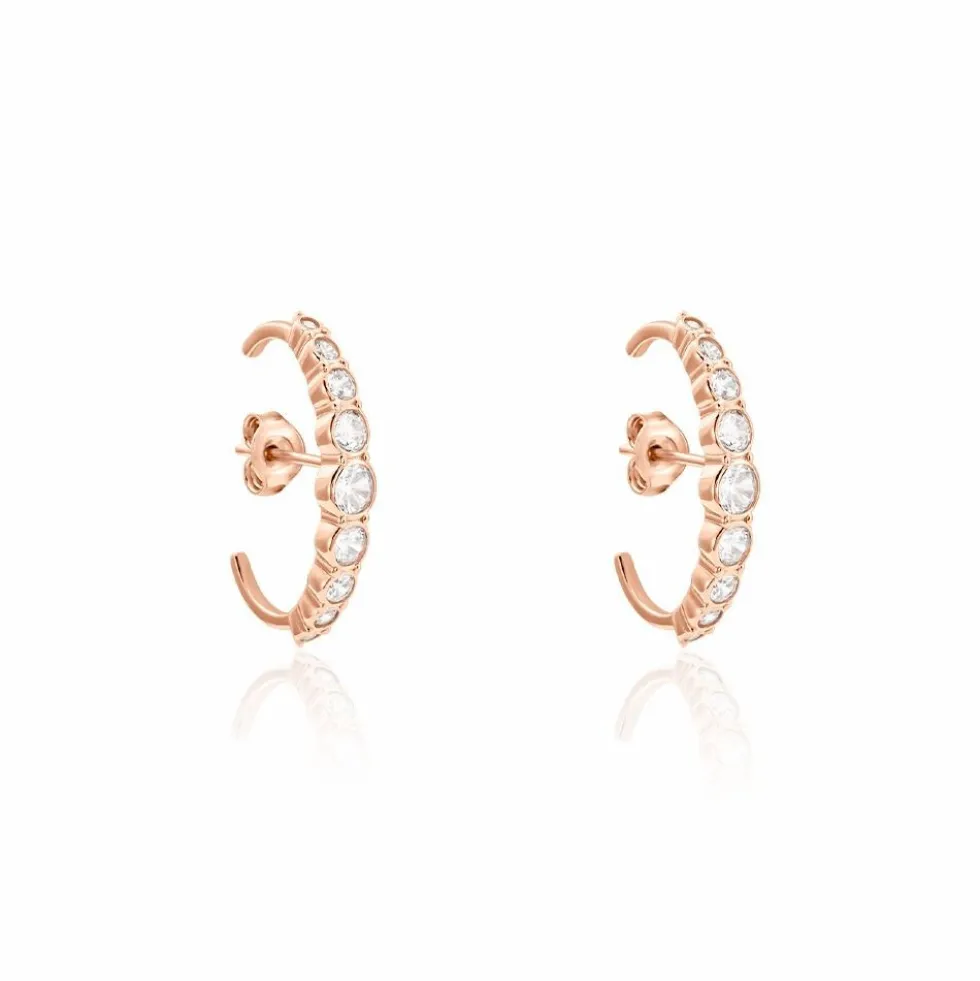 Boucles D'oreilles Liviu Argent Rose Oxyde De Zirconium