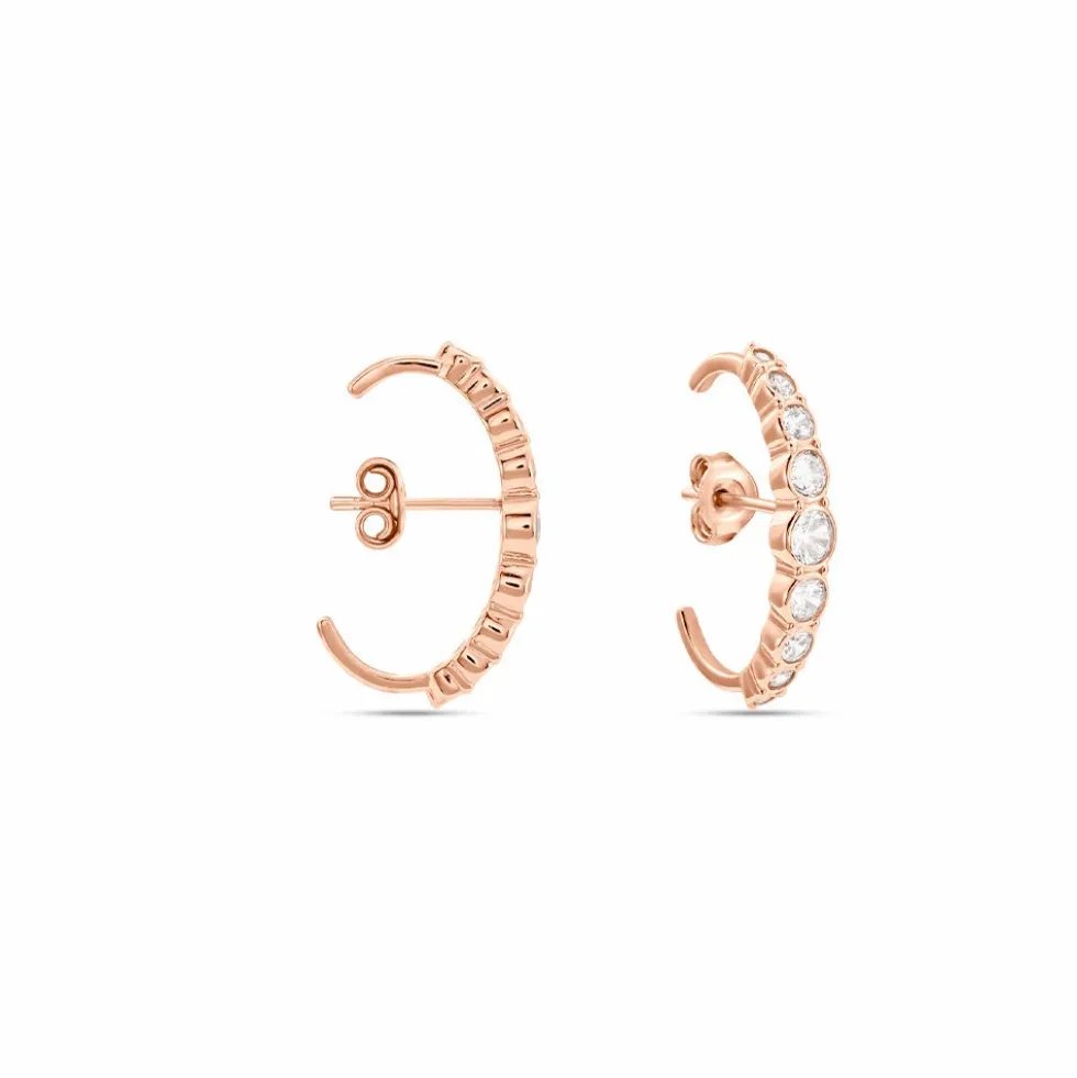 Boucles D'oreilles Liviu Argent Rose Oxyde De Zirconium