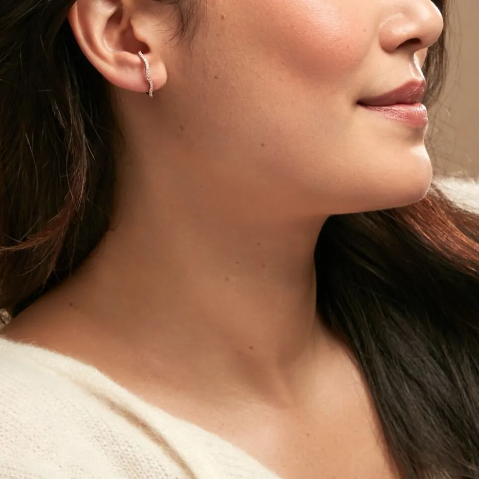 Boucles D'oreilles Lowri Argent Rose Oxyde De Zirconium
