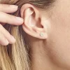 Boucles D'oreilles Or Jaune Vallie Oxydes