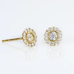 Boucles D'oreilles Or Jaune Vallie Oxydes