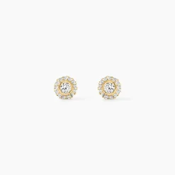Boucles D'oreilles Or Jaune Vallie Oxydes