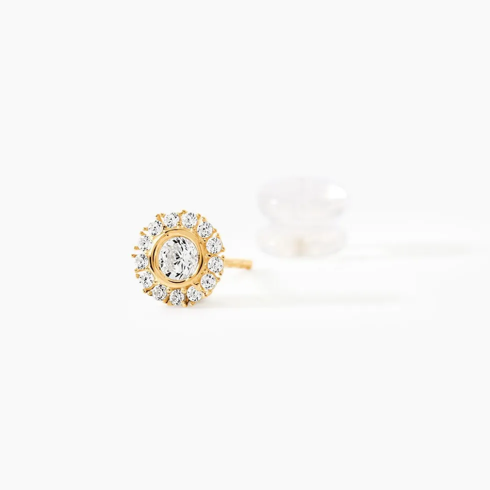 Boucles D'oreilles Or Jaune Vallie Oxydes