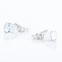 Boucles D'oreilles Pendantes Marie-helena Argent Oxyde De Zirconium