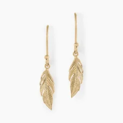 Boucles D'oreilles Pendantes Hanae Plaqué Or Jaune