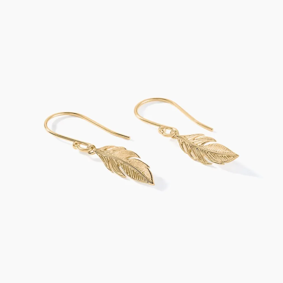 Boucles D'oreilles Pendantes Hanae Plaqué Or Jaune