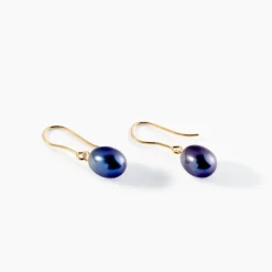 Boucles D'oreilles Pendantes Severiane Or Jaune Perle De Culture
