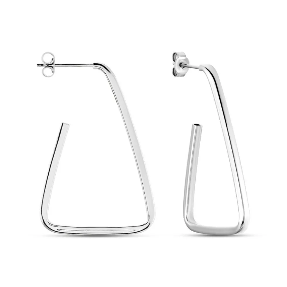 Boucles D'oreilles Pendantes Argent Blanc Timothea