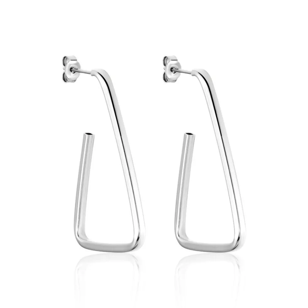 Boucles D'oreilles Pendantes Argent Blanc Timothea