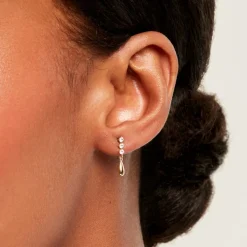Boucles D'Oreilles Pendantes Johanie Or Jaune Oxyde De Zirconium