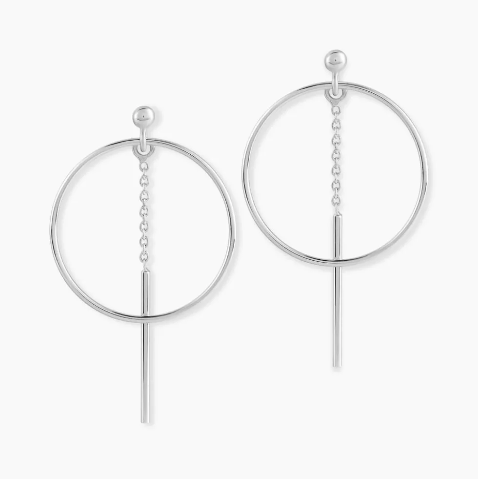 Boucles D'oreilles Pendantes Enissa Argent Blanc