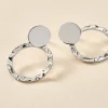 Boucles D'oreilles Pendantes Merrilie Argent Blanc