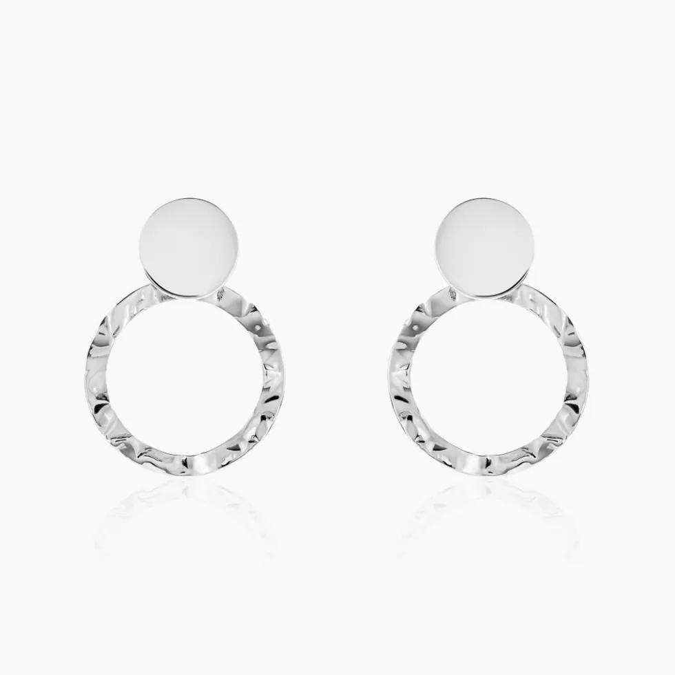 Boucles D'oreilles Pendantes Merrilie Argent Blanc