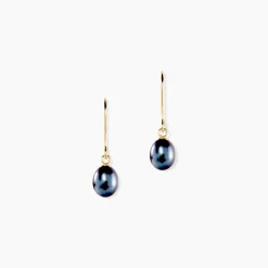 Boucles D'oreilles Pendantes Severiane Or Jaune Perle De Culture