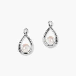 Boucles D'oreilles Pendantes Layanne Argent Blanc Perle De Culture