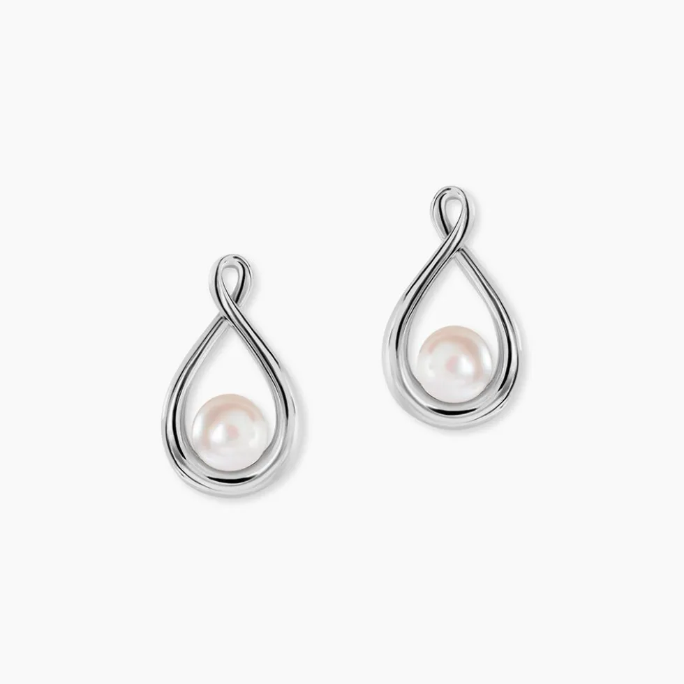 Boucles D'oreilles Pendantes Layanne Argent Blanc Perle De Culture
