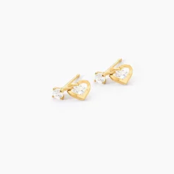 Boucles D'oreilles Pendantes Ludyvine Or Jaune Oxyde De Zirconium