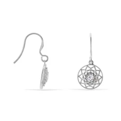 Boucles D'oreilles Pendantes Cassandria Argent Oxyde De Zirconium