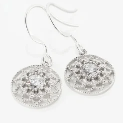 Boucles D'oreilles Pendantes Cassandria Argent Oxyde De Zirconium