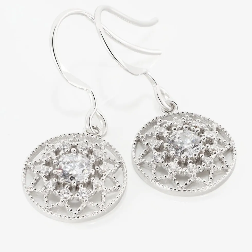 Boucles D'oreilles Pendantes Cassandria Argent Oxyde De Zirconium