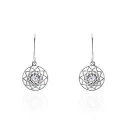 Boucles D'oreilles Pendantes Cassandria Argent Oxyde De Zirconium