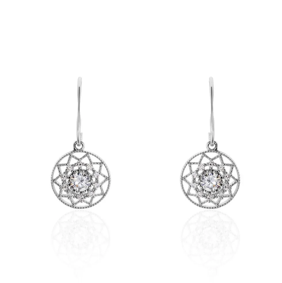 Boucles D'oreilles Pendantes Cassandria Argent Oxyde De Zirconium