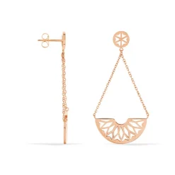 Boucles D'oreilles Pendantes Auxane Acier Rose