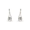 Boucles D'oreilles Pendantes Alexya Argent Perle D'imitation Et Oxyde