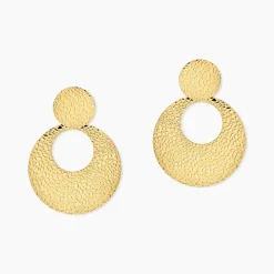 Boucles D'oreilles Pendantes Roslin Acier Doré