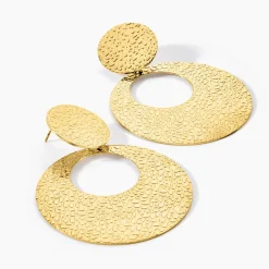 Boucles D'oreilles Pendantes Roslin Acier Doré