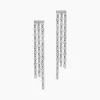 Boucles D'oreilles Pendantes Nissa Argent Blanc