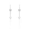 Boucles D'oreilles Pendantes Shaneze Argent Blanc