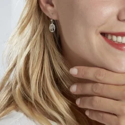 Boucles D'oreilles Pendantes Marijan Argent Blanc