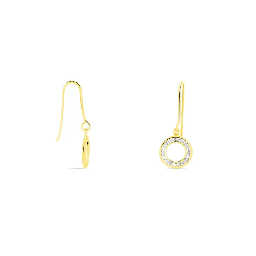 Boucles D'oreilles Pendantes Lavande Or Jaune Oxydes