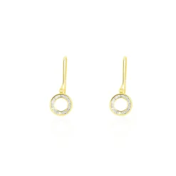 Boucles D'oreilles Pendantes Lavande Or Jaune Oxydes
