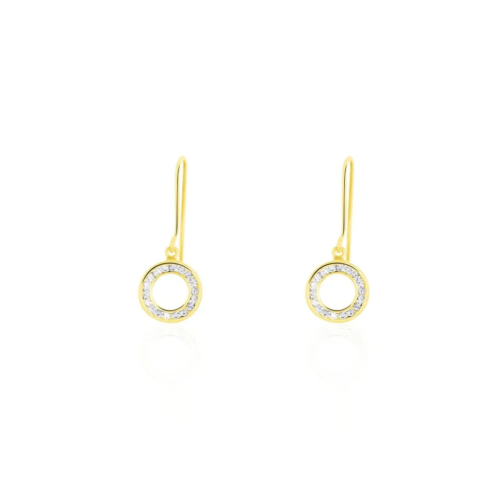 Boucles D'oreilles Pendantes Lavande Or Jaune Oxydes