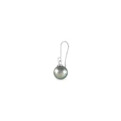 Boucles D'oreilles Pendantes Elitivae Or Blanc Perle De Tahiti